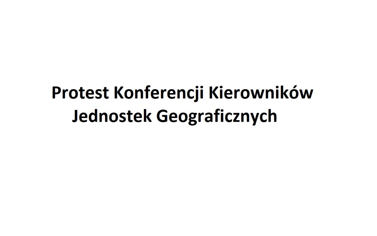 Protest KKIG dotyczący projektu Rozporządzenia Ministra Edukacji w sprawie podstawy programowej dla geografii