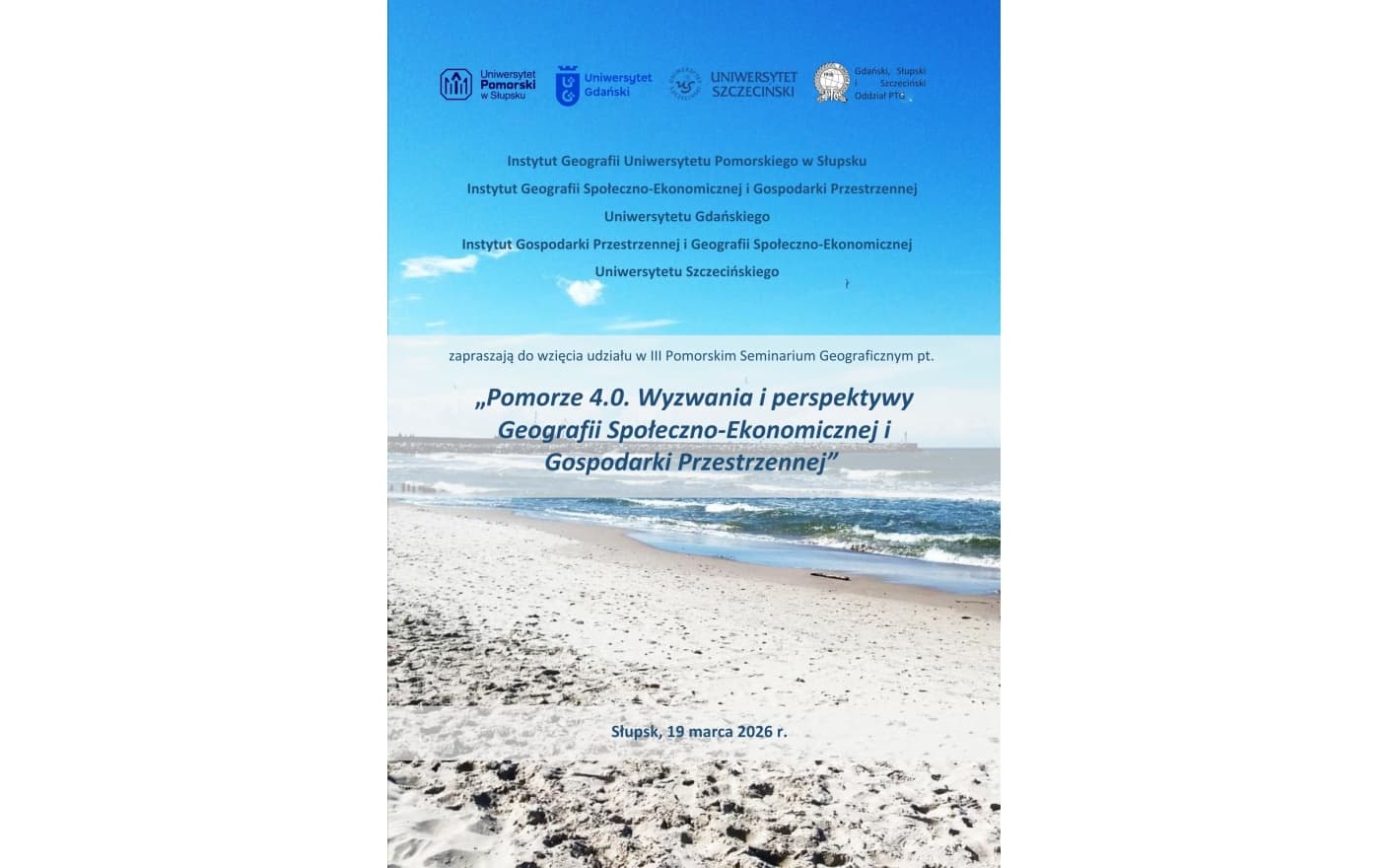 III Pomorskie Seminarium Geograficzne - Komunikat nr 2