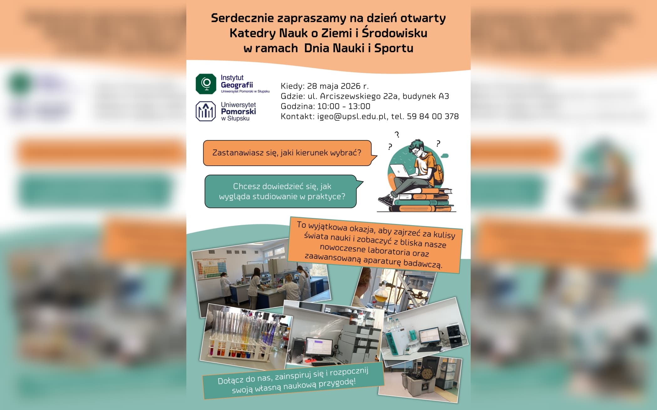 Instytut Geografii zaprasza na dzień otwarty w ramach Dnia Nauki i Sportu